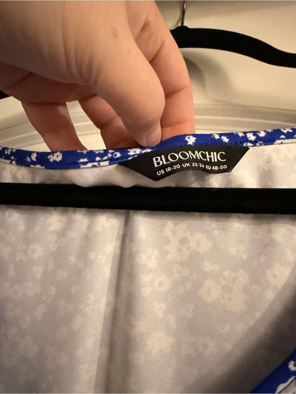 BloomChic Blue and White Floral Midi Dress - Picture 2 of 3